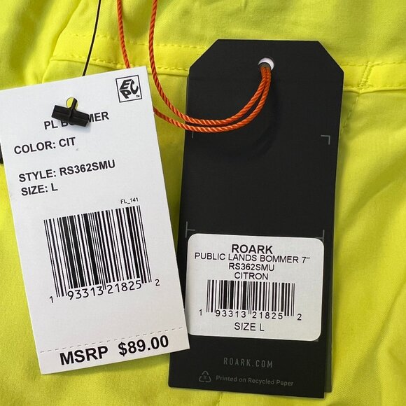 ROARK RUN AMOK X PUBLIC LANDS BOMMBER 7” SHORTS NWT Large - Picture 6 of 7